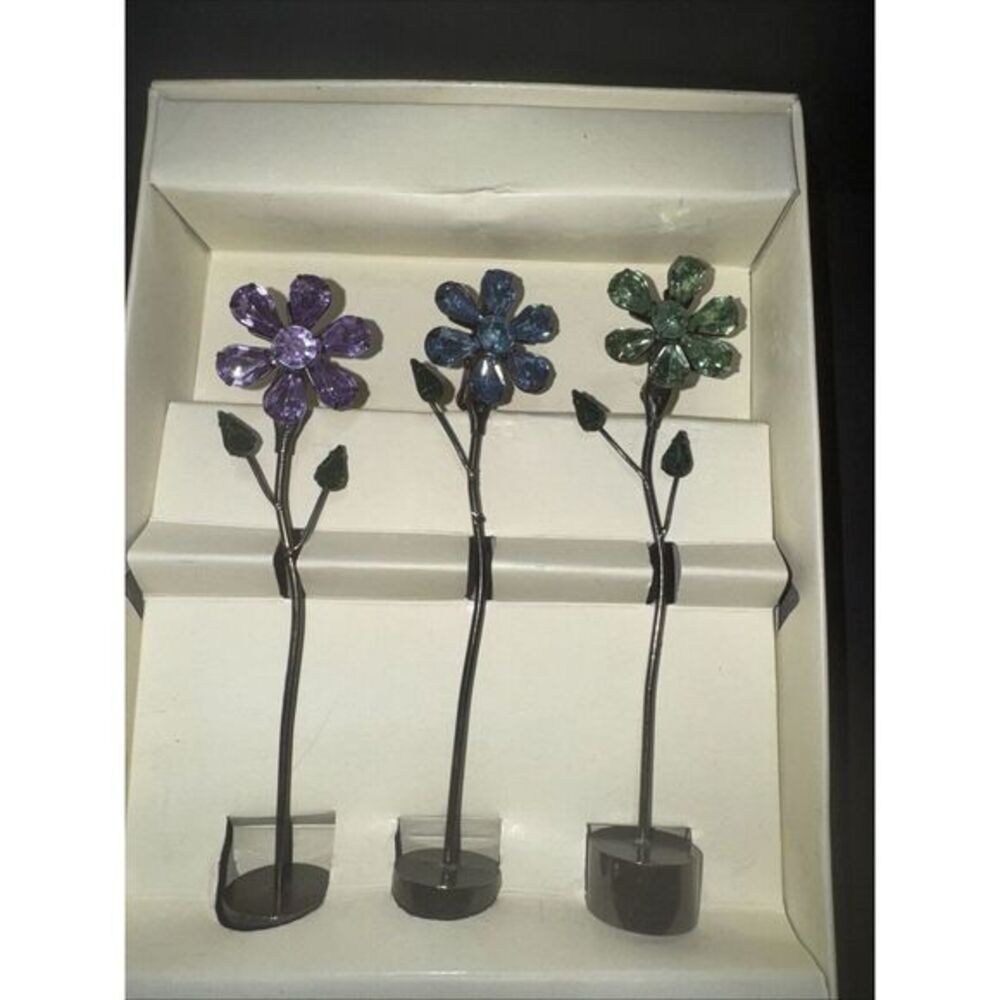 Set of‎ 3 Flower  Vintage Photo Holders Pier 1